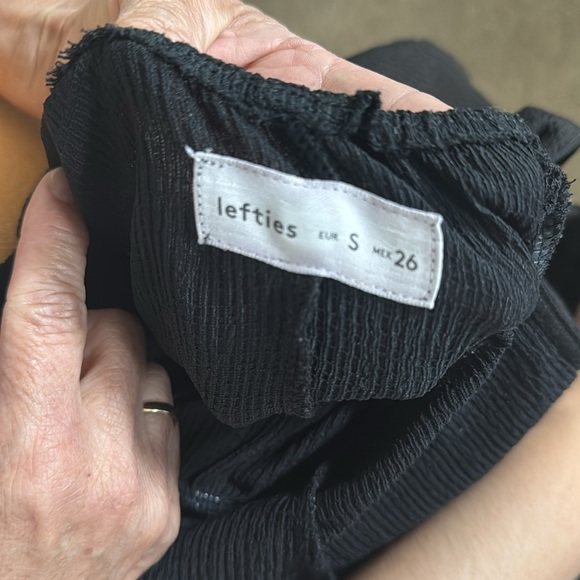 Lefties Black Midi Dress with Open Back & Bow – Size S - Picture 7 of 9